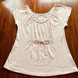 Anthropologie Ric Rac apricot color lace top